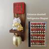 Hanging Decorative Wooden Door Bell Magnetic Door Opening Fridge Magnet Delightful Sound Japanese Style Wind Chime Fridge
