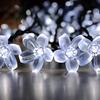Warm White Cherry Blossom Solar Lamp Waterproof LED Solar Light Solar Flower String Lights  Pathway