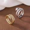 Trendige Schlangen-Wickel-Motiv-Ringe Schicke Legierungs-Schlangenringe Schmuck Einzigartige Ringe Für Frauen, Die Einen Einzigartigen Stil Suchen