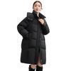 New down jacket women's winter thermal clothing medium and long loose duck down hooded thermal jacket feeling