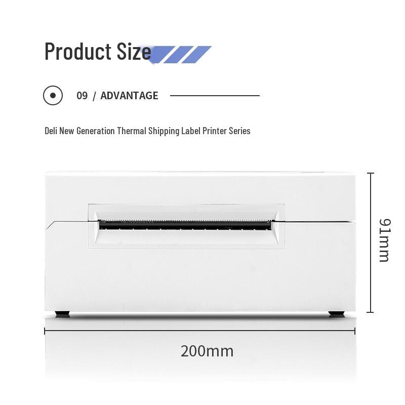 Deli 4-inch Thermal Label Printer CN plug (adapter included)