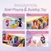 Non-Toxic 383Pcs Holiday Airplane Building Blocks Dream Pink Plane Model Bricks Creative Desktop Deco Educational Diy Toys For Kids Gifts