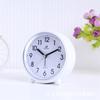 Analog Alarm Clock 4inch Super Silent Non Ticking Small Clock Night Light Battery Operated Simple for Bedroom Desk