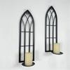 Vintaged Iron Wall Hanging Candle Holder Tealight Pillar Stand for Home Decoration Wall Hanging Sconce