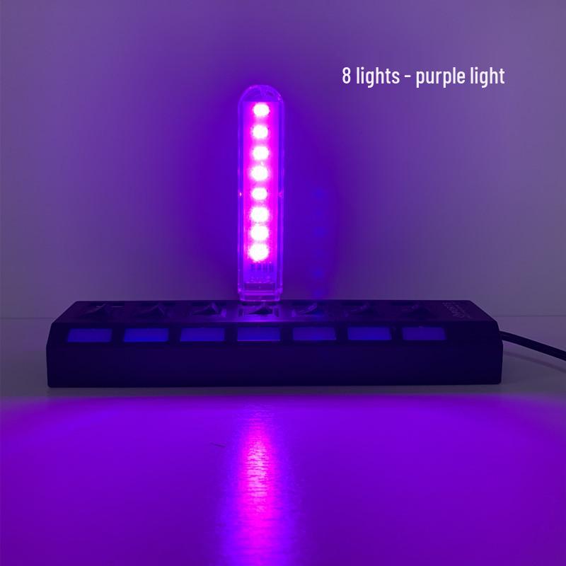 High-Brightness Touch USB LED Light with Power Bank and U Disk, 8 LED Beads Night Light Gift