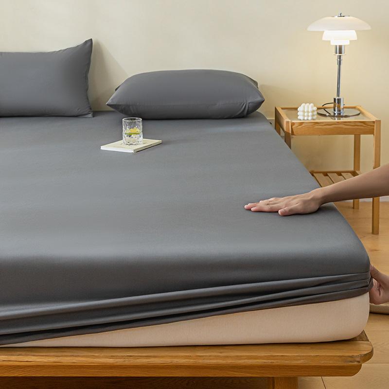 Effen Kleur Geborsteld Waterdicht Hoeslaken, Urinebestendig en Ademend Bedovertrek, TPU Stofdicht en Antislip Hotel Bedovertrek