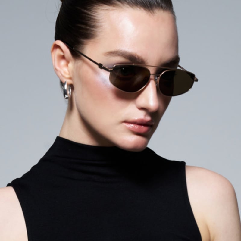 

RECLOW STAINLESS GB97 SUNGLASS GOLD FREE