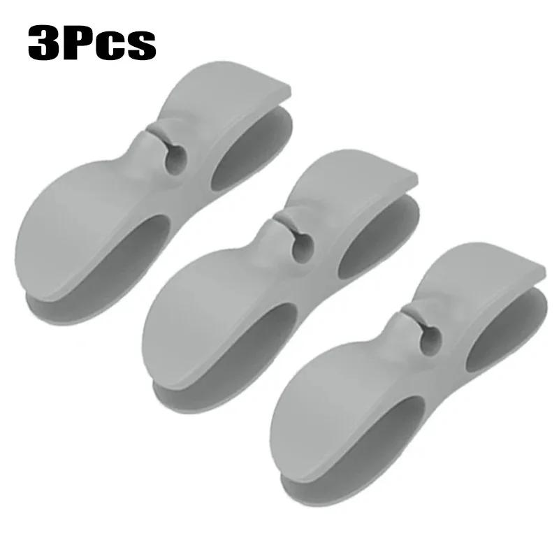 3/6Pcs Kitchen Shelf Bathroom Accessories Silicone Cable Winder Bracket Organizer Clip Coat Racks Coffee Machine Air Fryer Hook