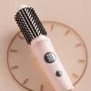 Cordless Hair Curling Iron Brush 3-in-1 Fast Heating Thermal Brush Rechargeable Travel Heated Round Brush Electric Hair Curling Wand Styling Tools