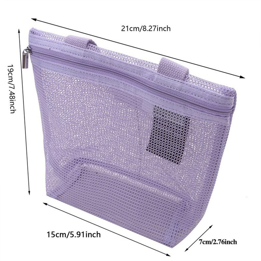 Quick Drying Mesh Shower Pack Bag Portable for Traveler Students and Fitness Enthusiasts Easy To Store Toiletries
