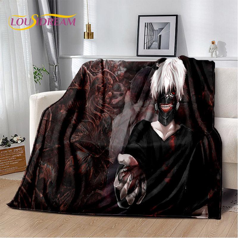 אנימה יפנית טוקיו גול קריקטורה שמיכת פלאנל רכה קטיפתית, שמיכת פליז, שמיכת כיסוי לסלון, לחדר שינה, למיטה, לספה, לפיקניק