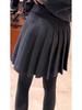 Plus Size Grey Wool-Blend A-Line Pleated Skirt – High Waist, Slimming, Short for Petite Chubby Women, Spring/Autumn