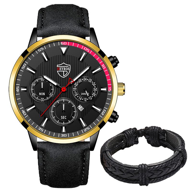 

Модные мужские спортивные часы роскошный кожаный браслет кварцевые часы с календарем для мужчин деловые повседневные светящиеся часы