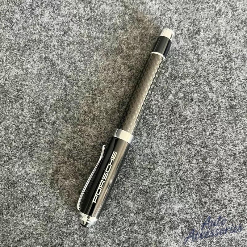 Large-capacity Signature Pen Metal Pen Shell Durable Ballpoint Pen Sticker For Porsche Panamera Spyder Carrera Macan Cayman 911 BJ7