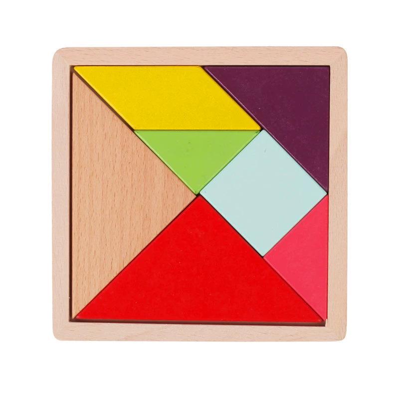 

Wooden Tangram Puzzle for Infants & Toddlers, Educational Toy for Ages 6 Months+