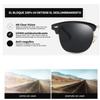 2pcs Polarized Sunglasses UV400 Protection Metal Black Frame PC Lens Fashion Vintage Polarized Sunglasses
