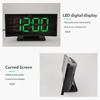 Stylish Digital Room Clock With Large Curved LED Panel And Different Alarm Sounds Contemporary Alarm Clock