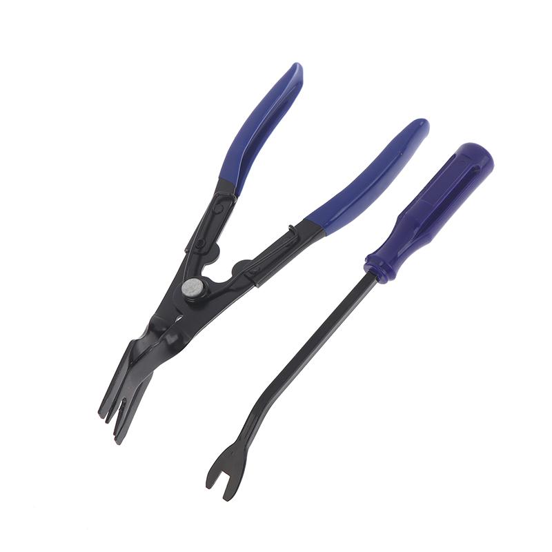 2Pcs Auto Fastener Trim Removal Tool Kit Car Panel Clip Removal Pliers Tools Clip Push Pin Removal Pliers Plier Door Panel Tool
