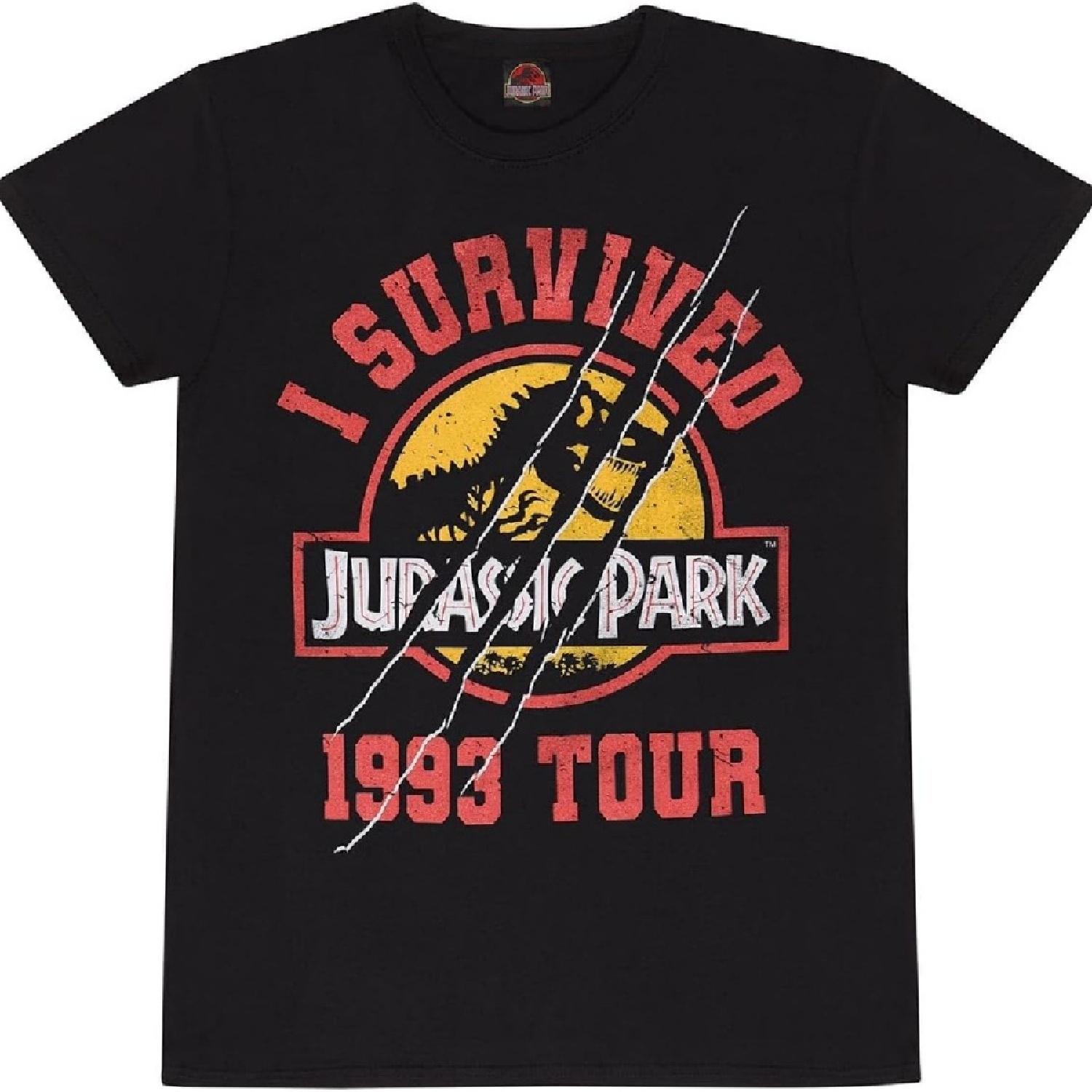 

Футболка унисекс для взрослых «Парк Юрского периода. Я выжил. Тур 1993» (M) (черный) XXXXXL чёрный