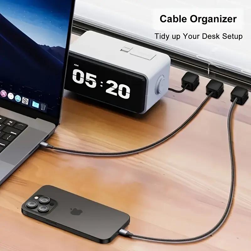 10pcs Strong Magnetic Cord Holders - Universal Cable Management Clips for Desk, Car, Home, Secure Wires for Chargers, Earphones