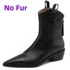 Genuine Leather Ankle Boots Shoes For Women Autumn Winter Vintage British Black Brown Party Motorcycle Shoe Ladies Large Size 48