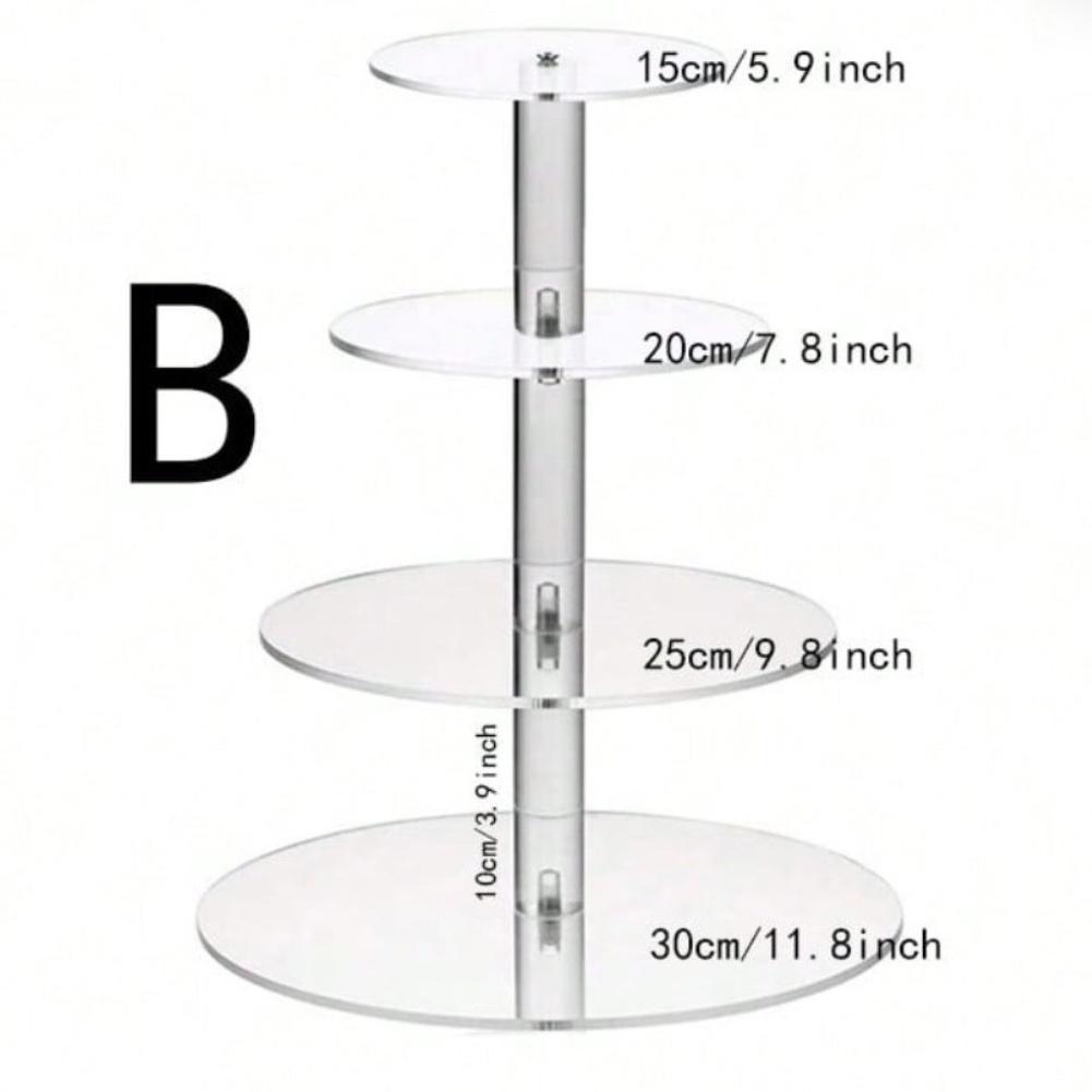Transparent Acrylic Cake Stand Removable 3-Tier & 4-Tier Dessert Display Party Supplies Wedding Cake Decoration  Bakeware Tools