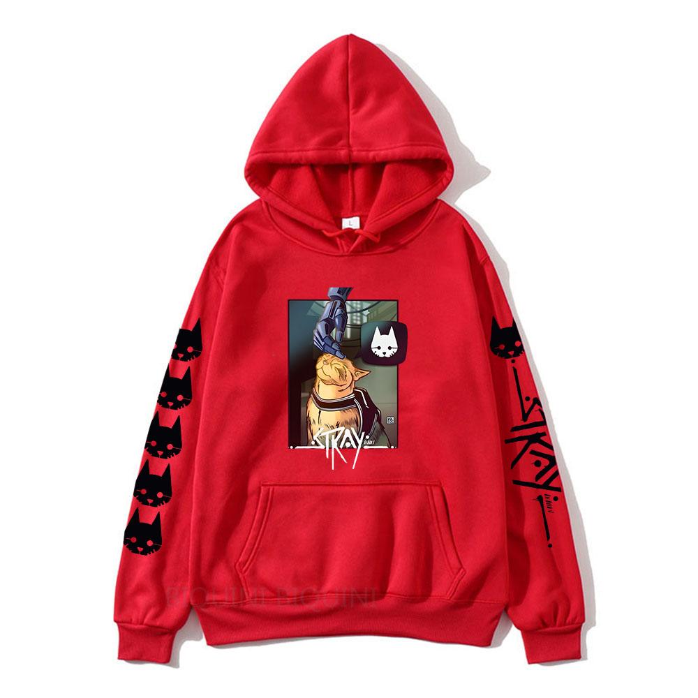Momo and Cat Cartoon Graphic Hoodies Men/Women Hot Game Stray Print Sweatshirts StrayCat StrayMomo Pullovers Autumn/Winter Male