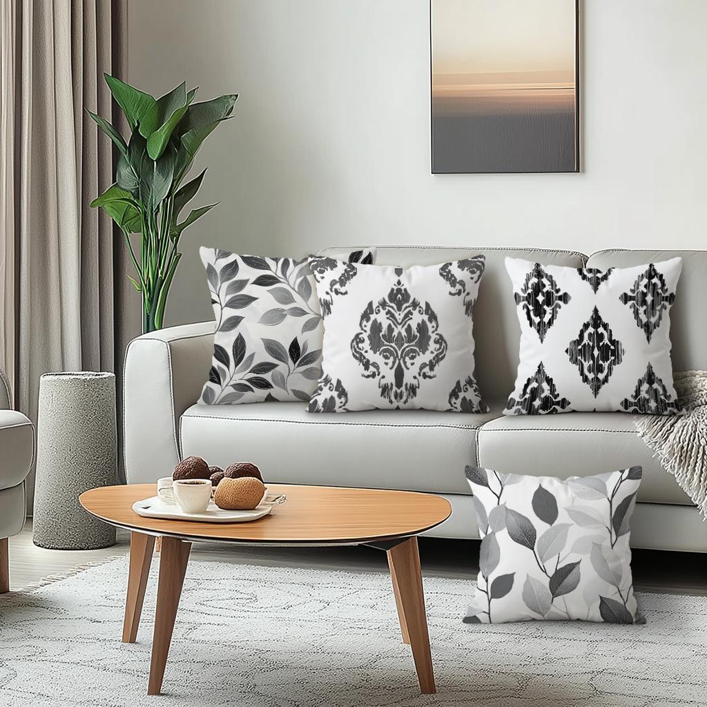 Geometric Leaves Cushion Covers Pillowcase Fantasy-Inspired Decor For Your Home Sofa Cushion Cover Living Room Bed Car Decor