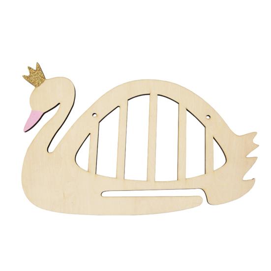 

Деревянный орнамент для волос в виде лебедя, домашний держатель для зажимов, подвесной настенный декор, реквизит для фотосъемки Silk