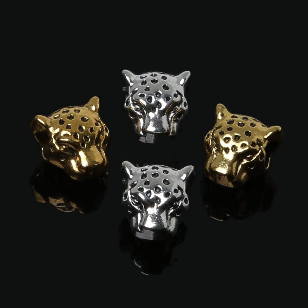 10 bucăți 12 * 12 mm pandantive din aliaj de zinc cu cap de leopard pentru realizarea de componente de bijuterii pentru decorarea farmecului DIY