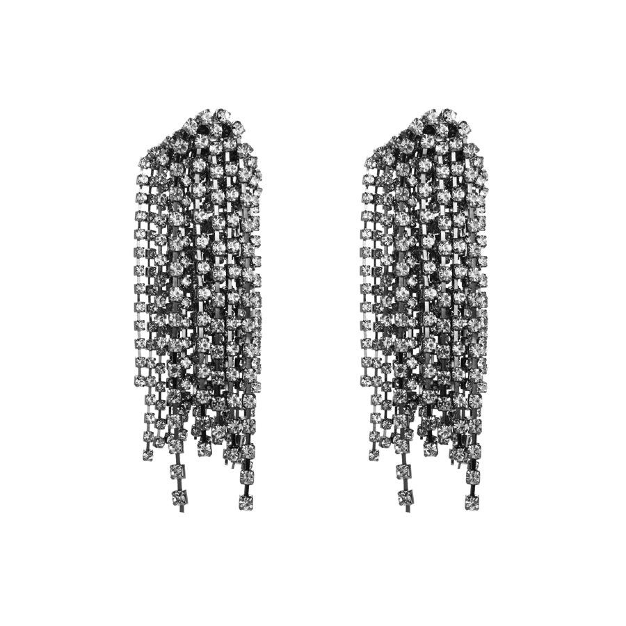 Women's Alloy Crystal Drop Earrings Simple High Quality Tassels Light Luxury Earrings