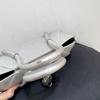 [Pre-Owned] Antigona Silver Metal Magnetic Closure Silk And Calfskin Mini Shoulder Crossbody Bag - Very Good #EX0XO0