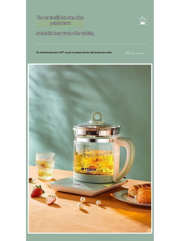 1,8L Multifunktions-Glaswasserkocher: Automatischer Gesundheits-Topf & Teekocher für Zuhause/Büro