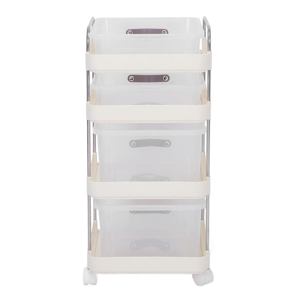 Cărucior utilitar rulant cu sertare PP Transparent Cărucior utilitar mobil de depozitare cu roți blocabile pentru