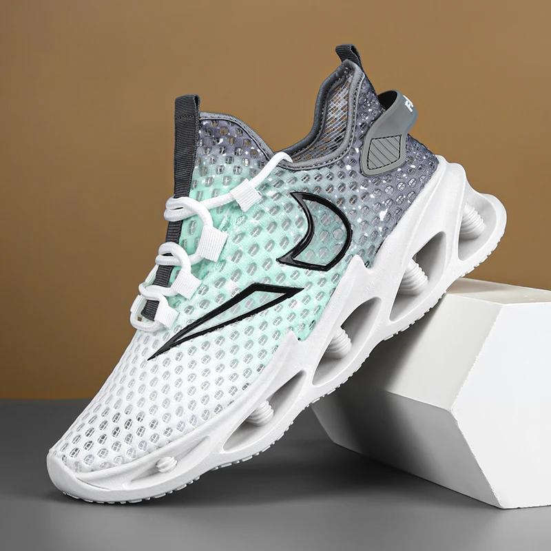 

Мужские кроссовки для бега Модная мужская повседневная обувь Сетчатые дышащие кроссовки Легкие удобные теннисные спортивные тренировочные туфли 42