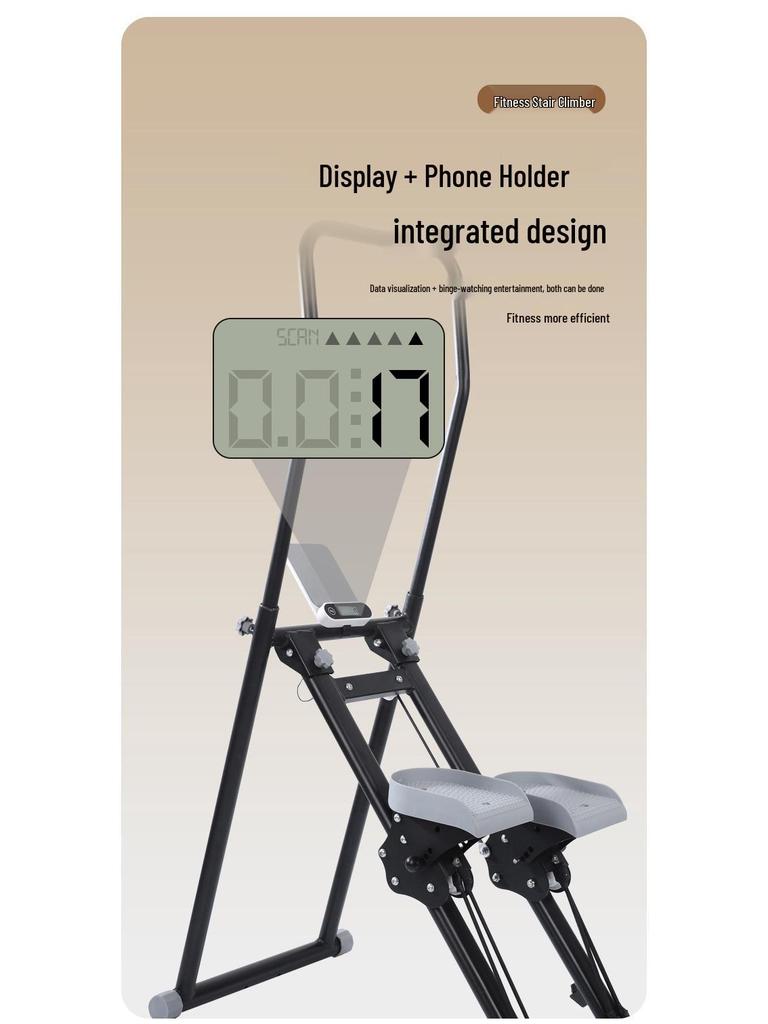 Foldable Home Stair Climber Stepper: Multi-Function Fitness Twist Waist Machine