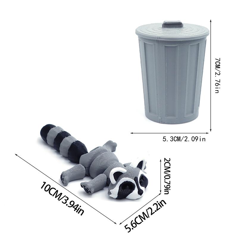 Gradient Jointed Raccoon Toys Desktop Ornaments 3D Printing Various Options Home Decor Gifts