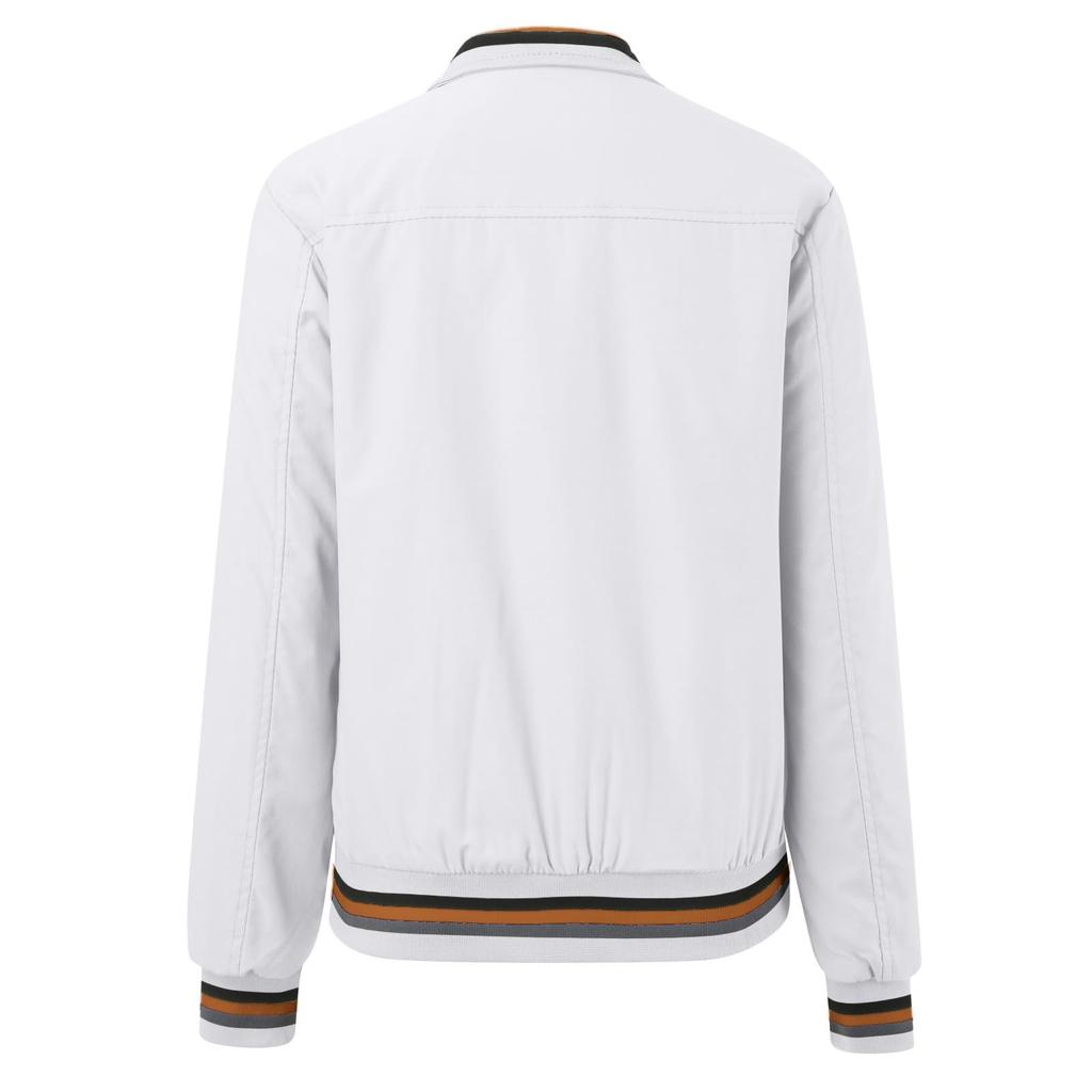 Women's Lightweight Color Baseball Jacket Casual Fall Outerwear with Pockets