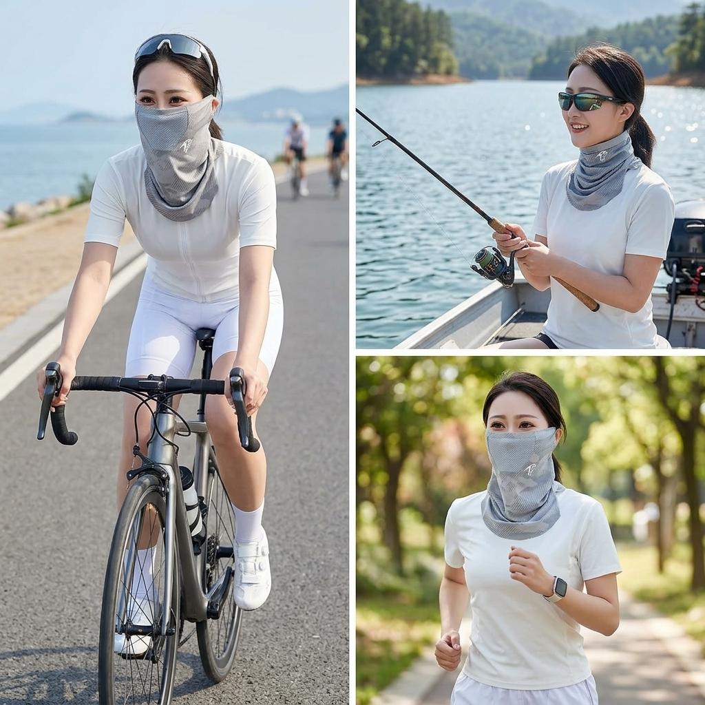 Ice Silk Sun Protections Mask Full Face UV Protections for Cycling Fishing