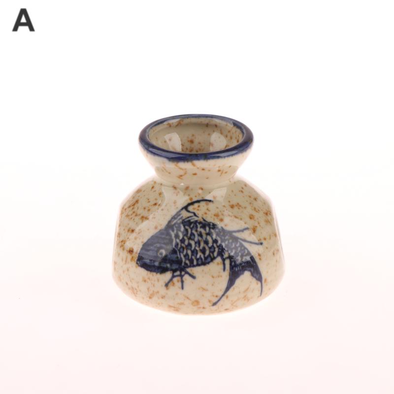 Chinese Style Ceramic Toothpick Holder Mini Retro Cotton Swab Storage Jar Simple Small Vases Decor Toothpick Dispenser Box