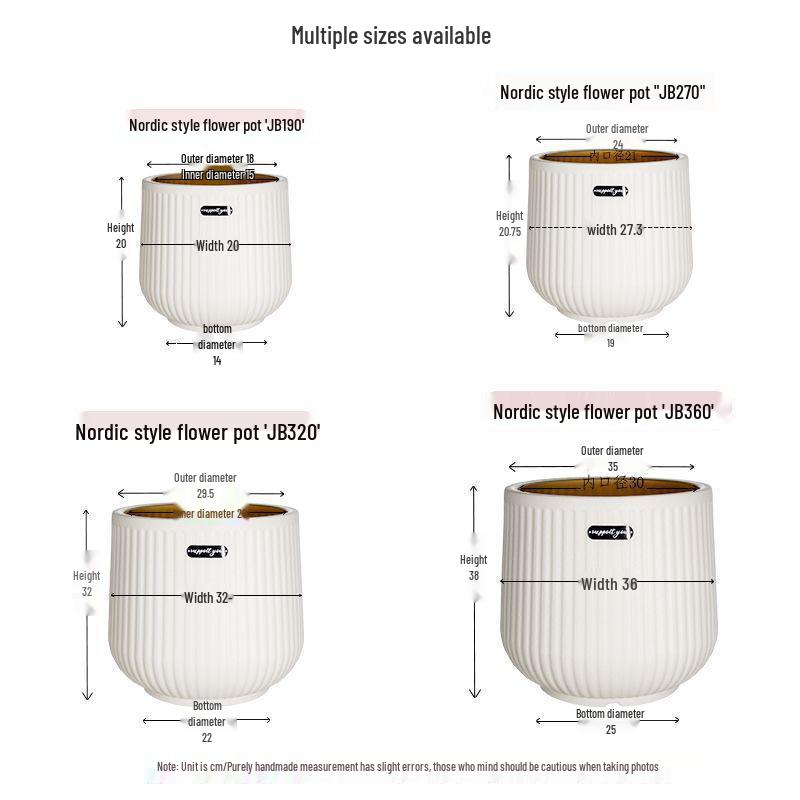 Nordischer Stil Großer Harz-Blumentopf, Hoher Zylinder für Paradiesvogel oder Areca-Palme, Verdickt und Langlebig