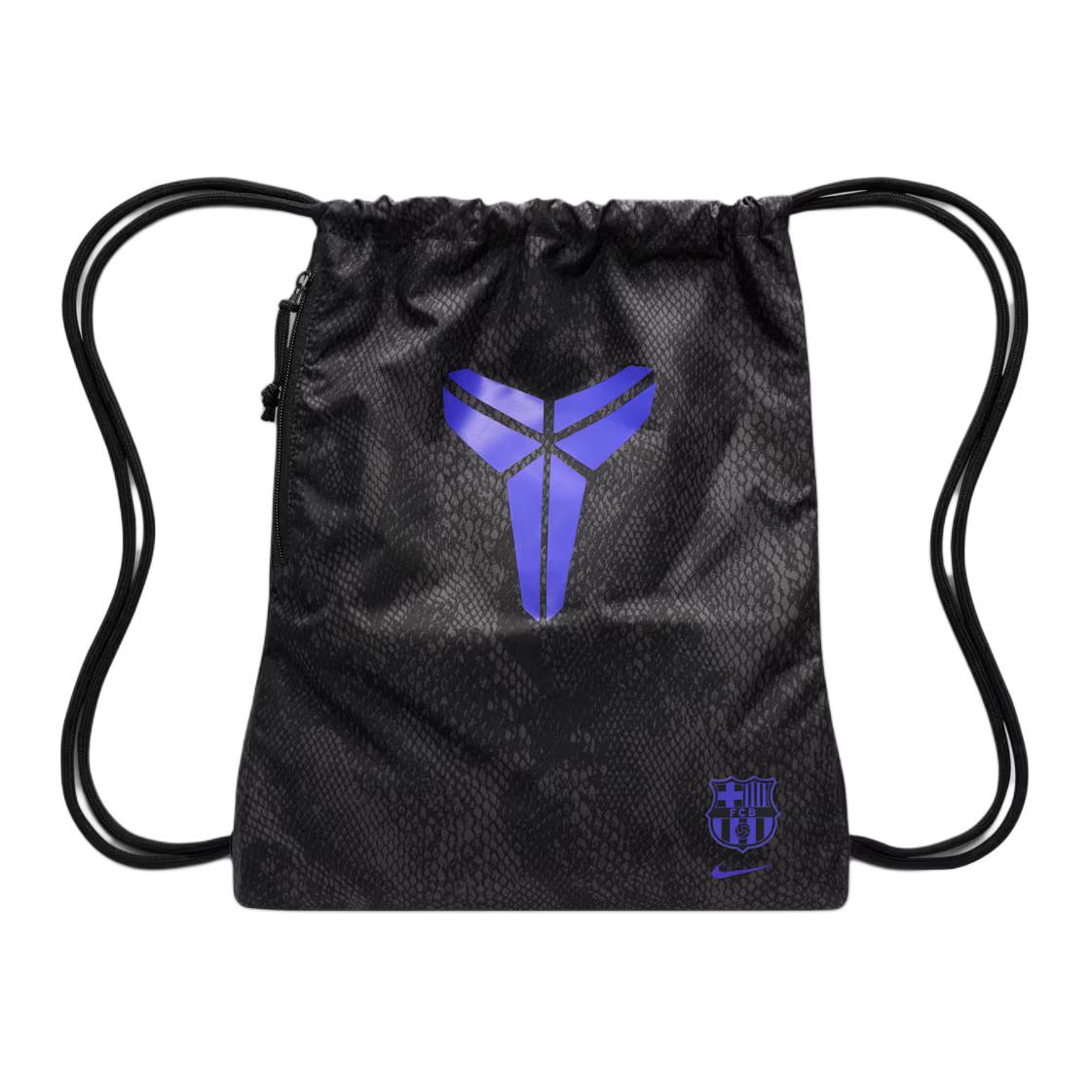 Nike X Barcelona Heritage AOP Drawstring Closure Polyester Backpack Unisex Backpack Black Gray IM0521-010 Black Gray