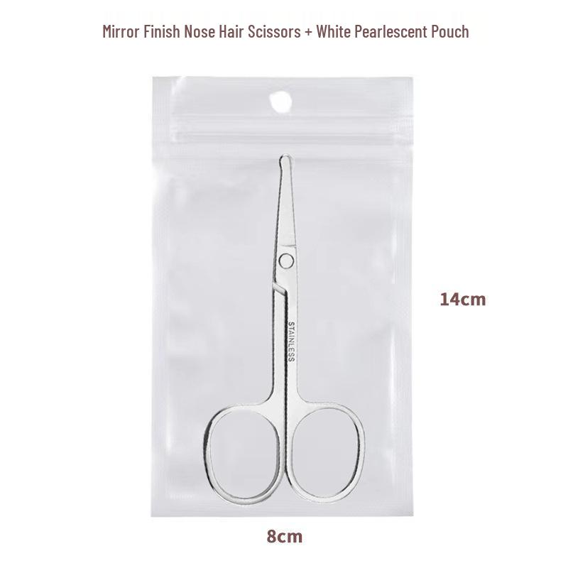 In-Stock Sharp A-Type Eyebrow and Nose Hair Scissors - Stainless Steel Makeup Tool with Pointed Tips