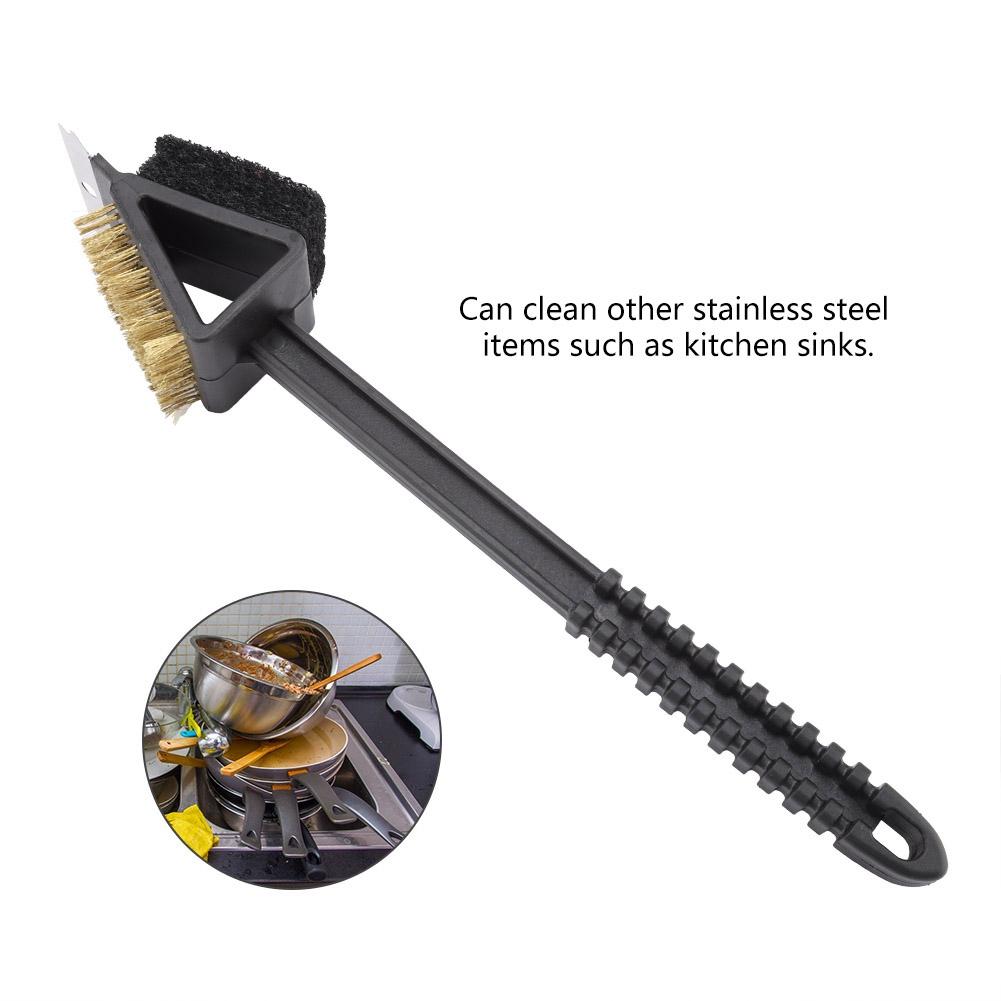 Long Handle BBQ Grill Cleaning Brush Barbecue Kitchen Cleaning Tool