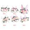 Kopfbedeckung Girlande Hasenohren Blume Blumen Haarschmuck Baby Mädchen Stirnband