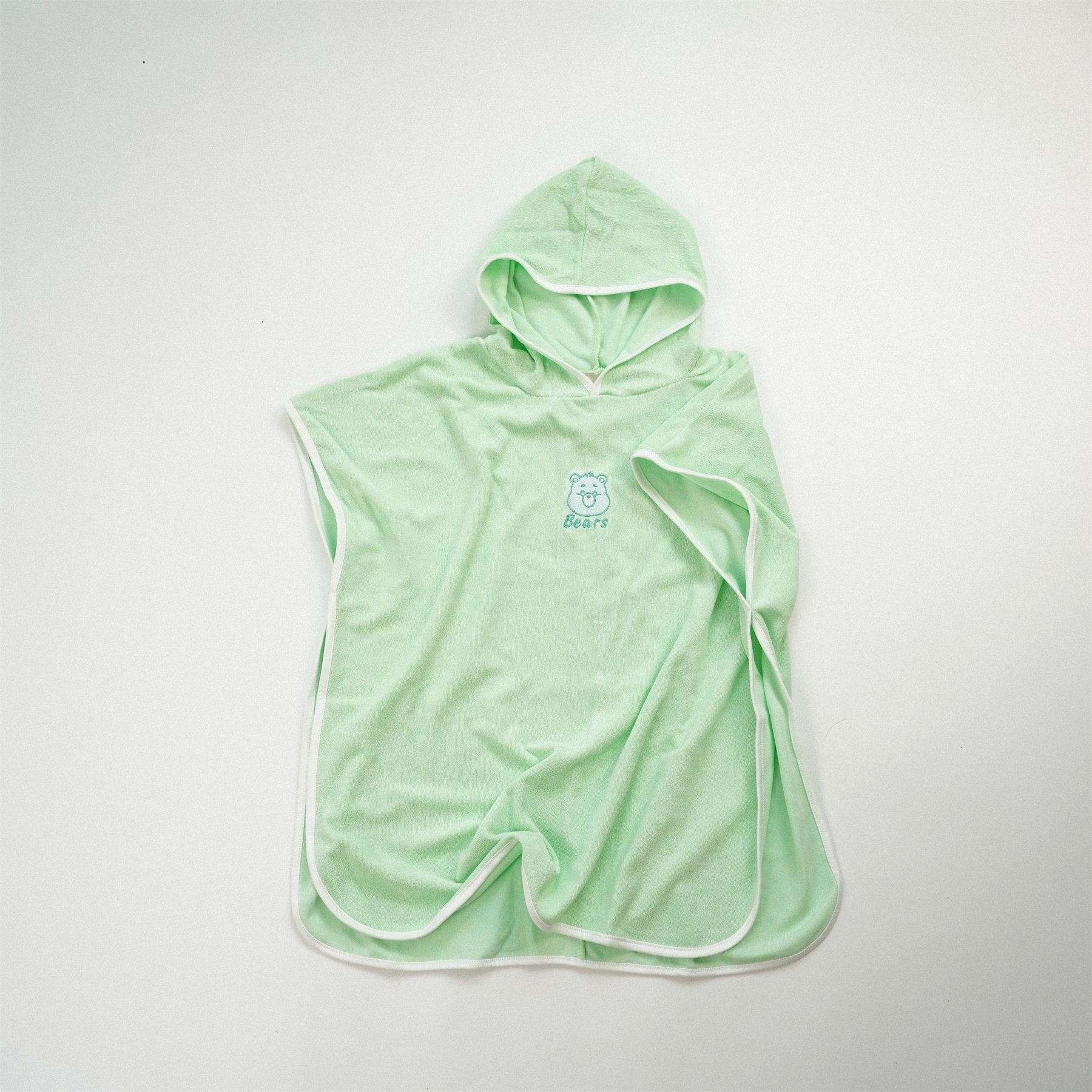 

110-130cm Children s Bathrobe Spring and Summer Cotton Towel Material Boys and Girls Hooded Bath Towel Bathrobe світло-зелений колір