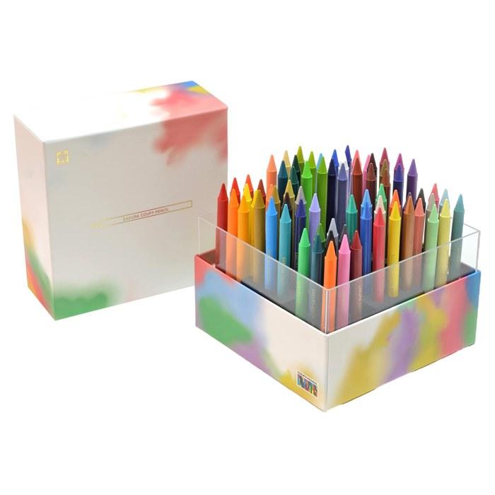 Sakura Craypas Colored Pencils Coupy Pencil Cube Box 72 Colors FY72BOX-AZ