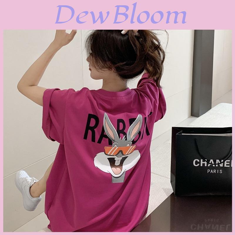 Anime Cartoon Cotton T Shirt For Women Summer Loose Fit Short Sleeve Casual Wear