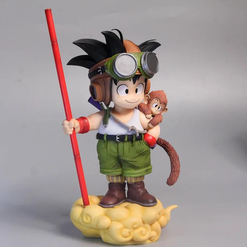 Anime Dragon Ball Son Goku Figure With Monkey Kid Goku Action Figure 26cm Pvc Statue Collection Model Toys Gifts