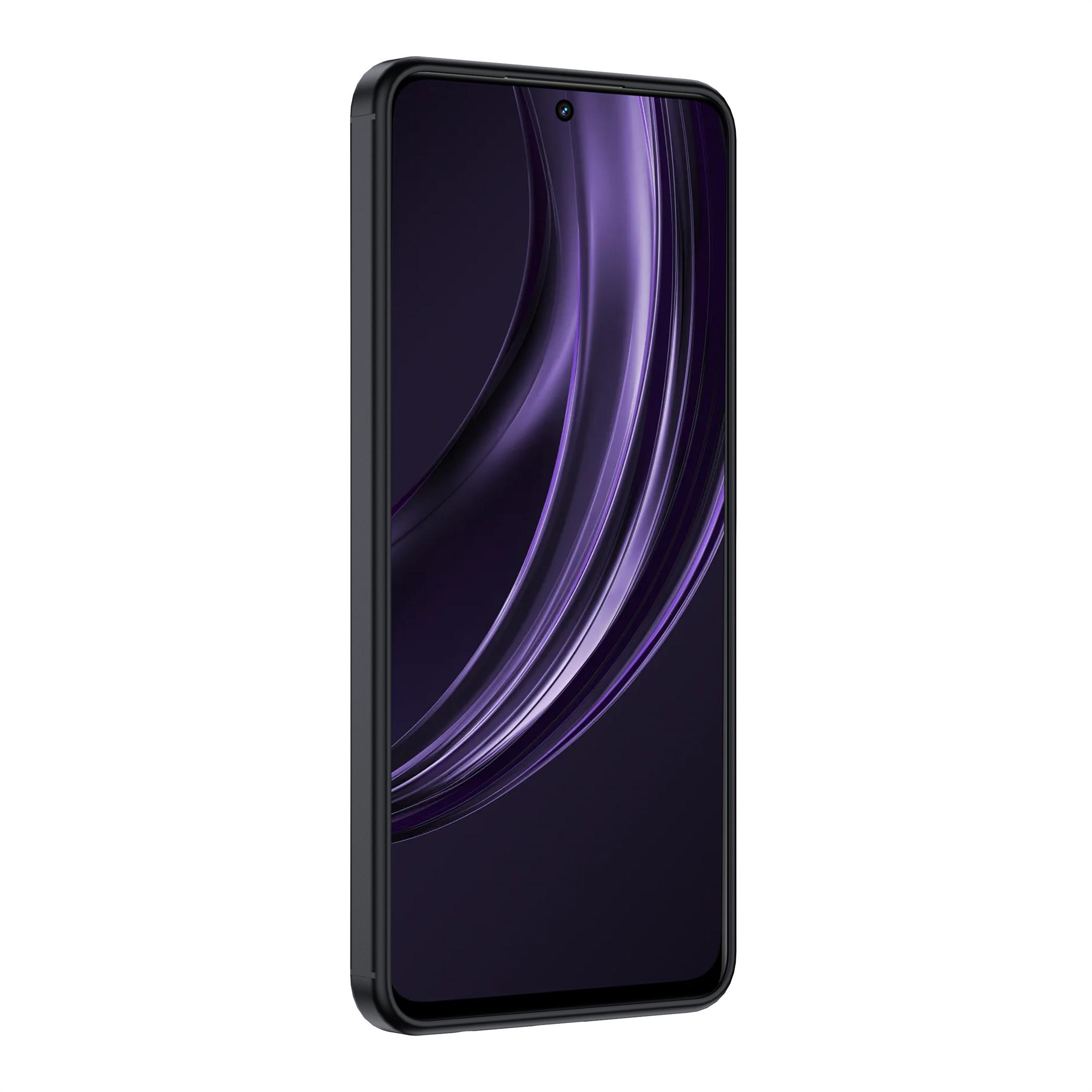 

For Realme 13 5G Case Litchi Texture TPU Flexible Phone Cover,Black A